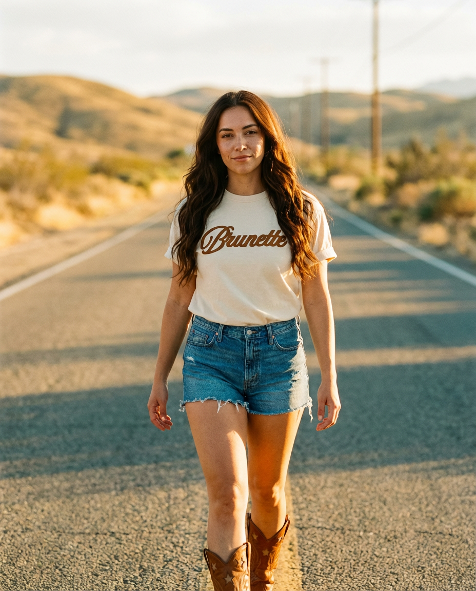 Brunette tee