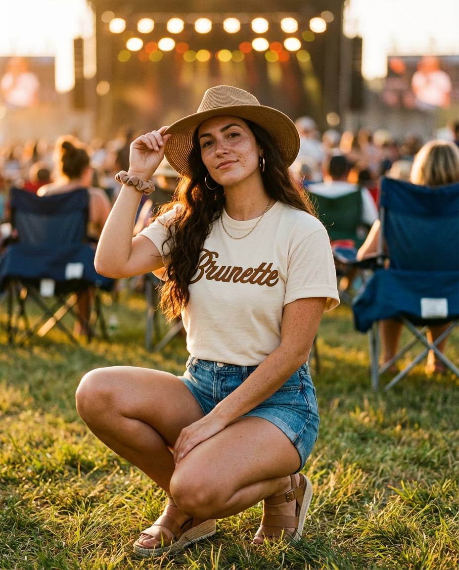 Brunette tee
